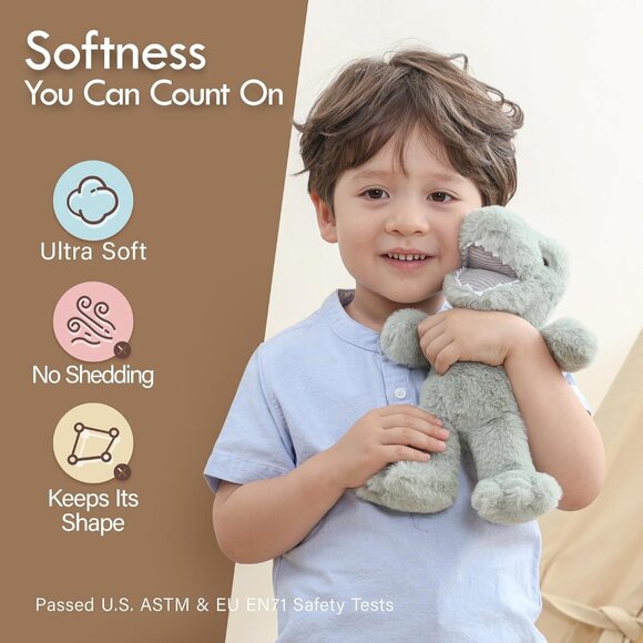 Dinosaur Toddler Backpack with Plush Toy for Boys 2-4, Ideal for Daycare - Picture 5 of 8